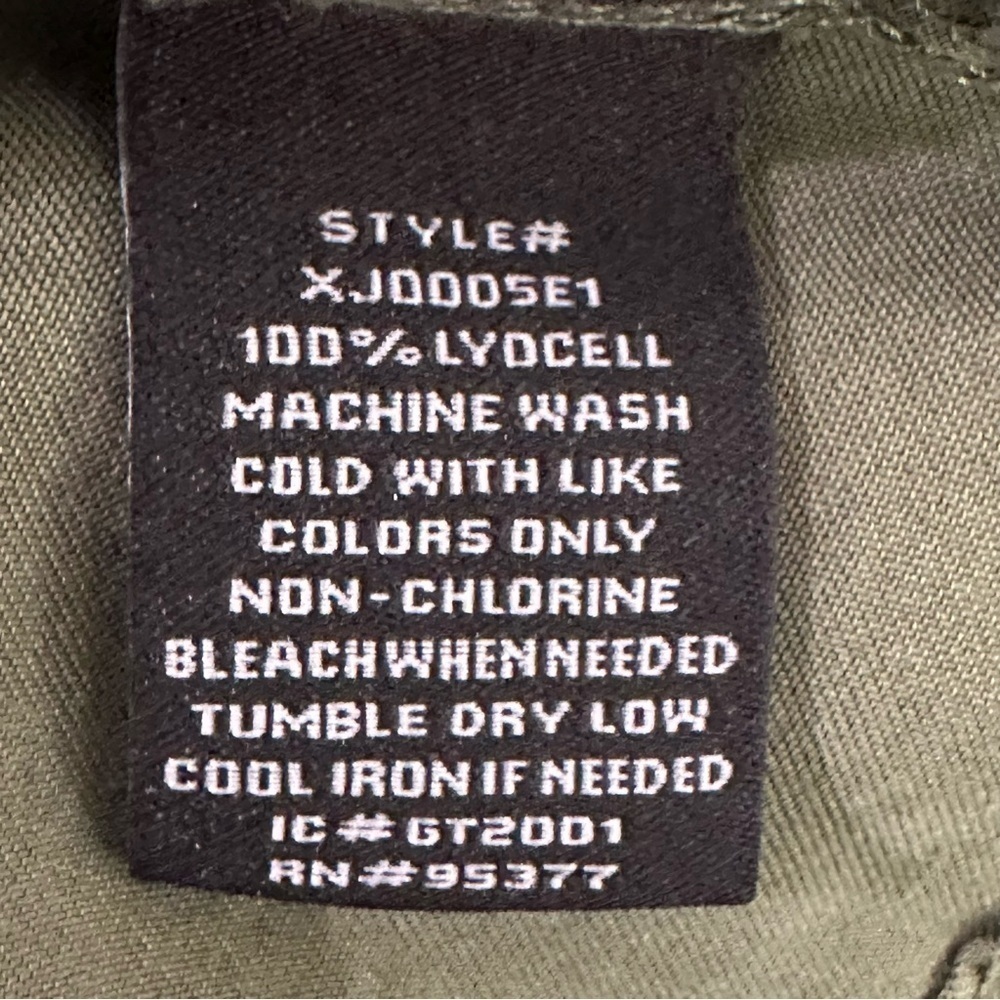 Sanctuary Utility Jacket Green Snap Roll Tab - Picture 9 of 9